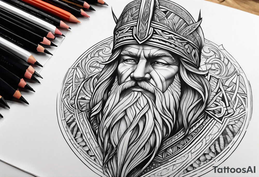 Odin’s face tattoo idea