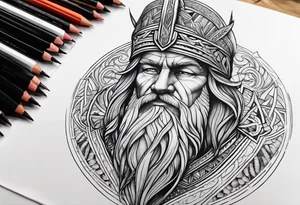 Odin’s face tattoo idea