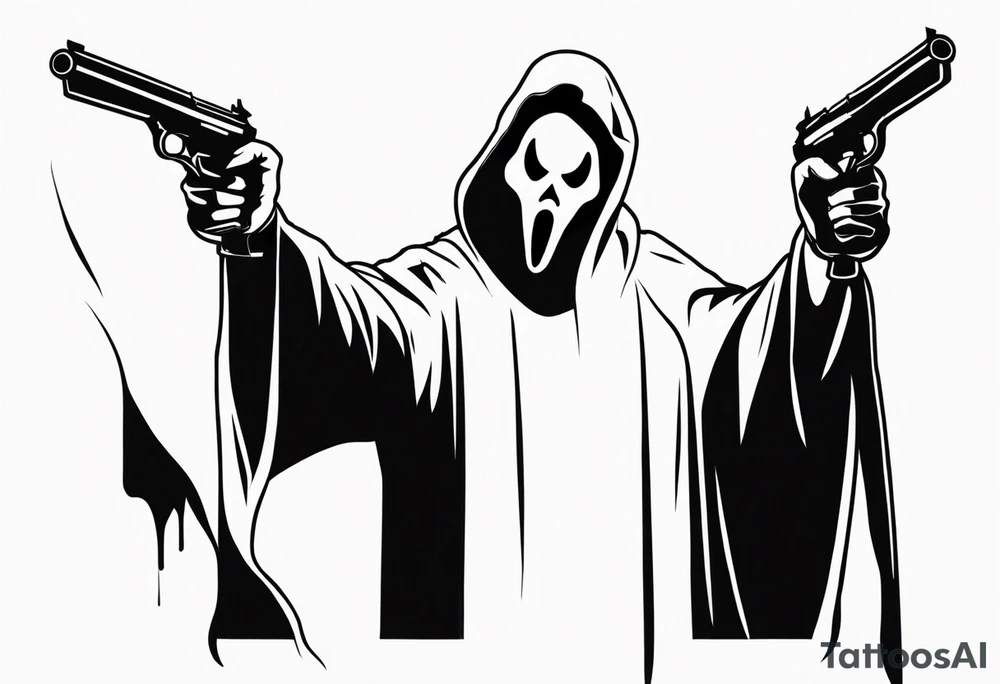 ghostface killer from scream tattoo idea