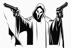 ghostface killer from scream tattoo idea