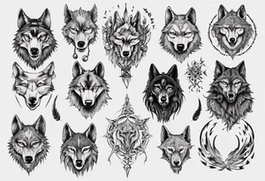 wolf dance tattoo idea