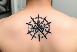 Double layered Compass rose tattoo idea