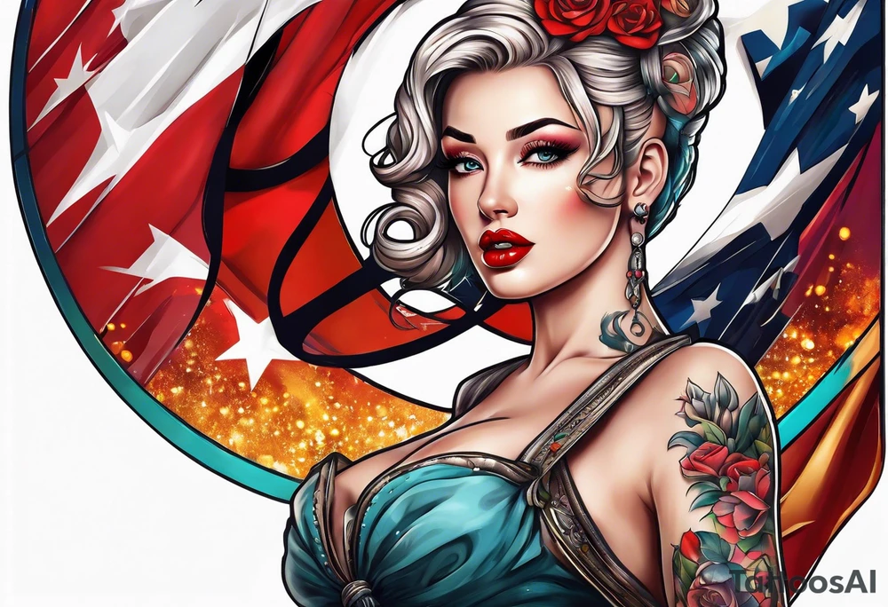Sexy pinup tattoo idea
