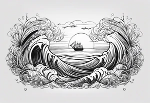 sea water tattoo idea