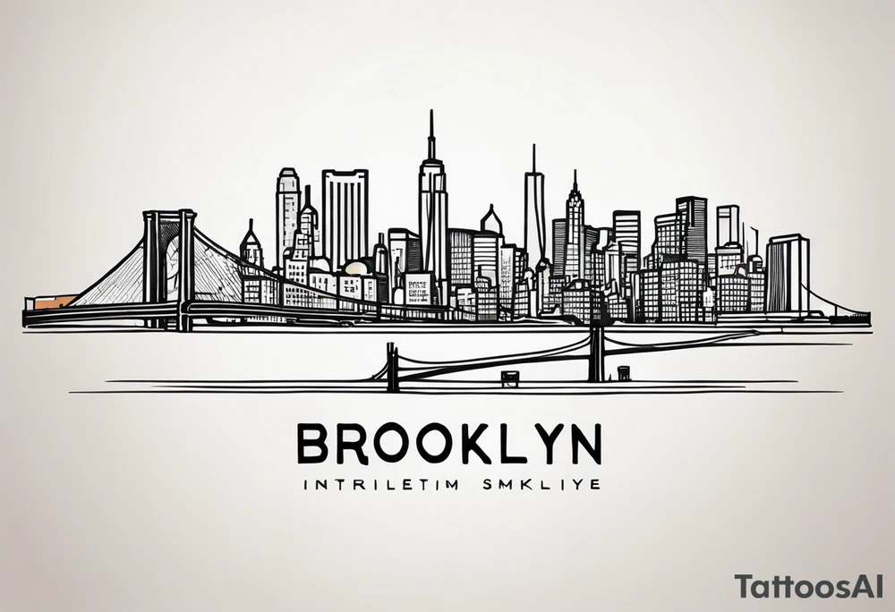 Brooklyn skyline tattoo idea