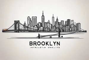 Brooklyn skyline tattoo idea