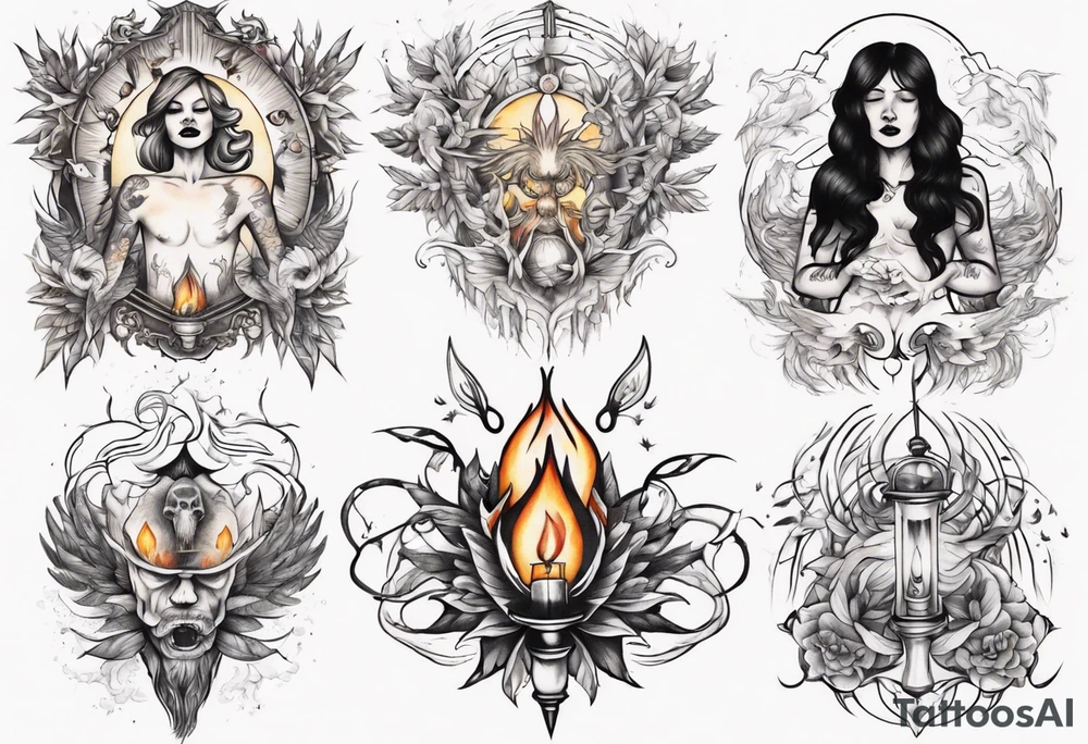 Light liberating people from fear tattoo idea