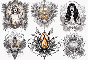 Light liberating people from fear tattoo idea