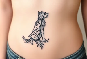 Little red riding hood and big bad wolf tattoo idea