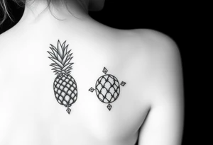 pineapple crowns diamonds vagina anus tattoo idea
