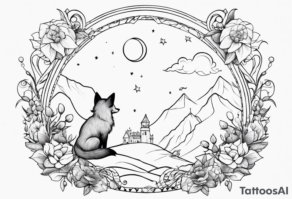 The little prince and the fox tattoo idea