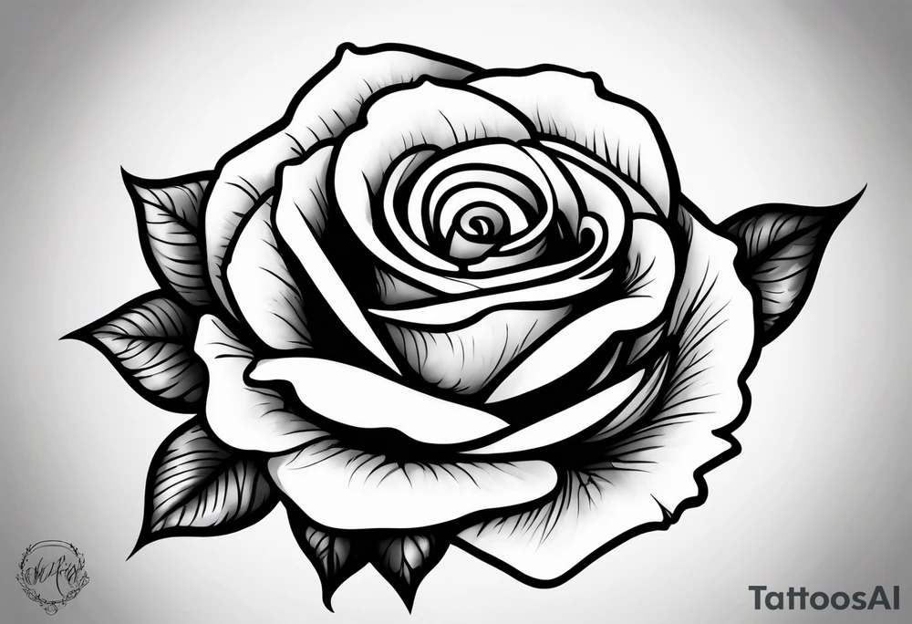 small rose tattoo idea