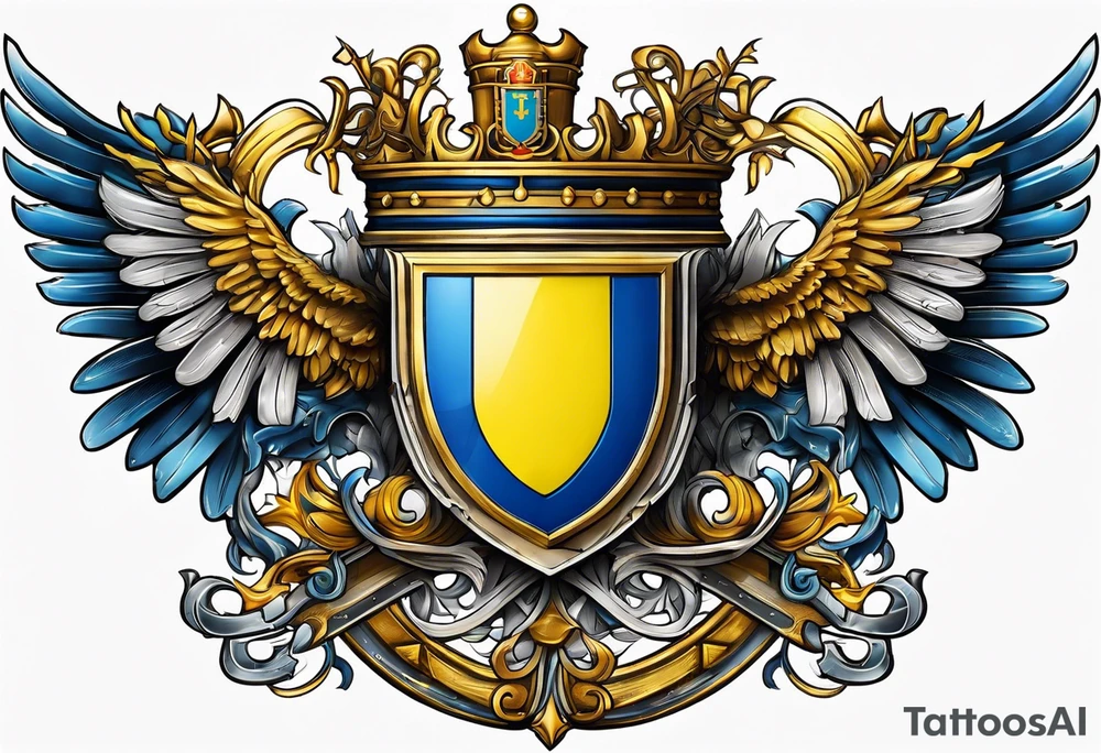 coat of arms of Ukraine tattoo idea