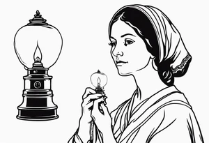 Lady with the Lamp Florence nightingale tattoo idea