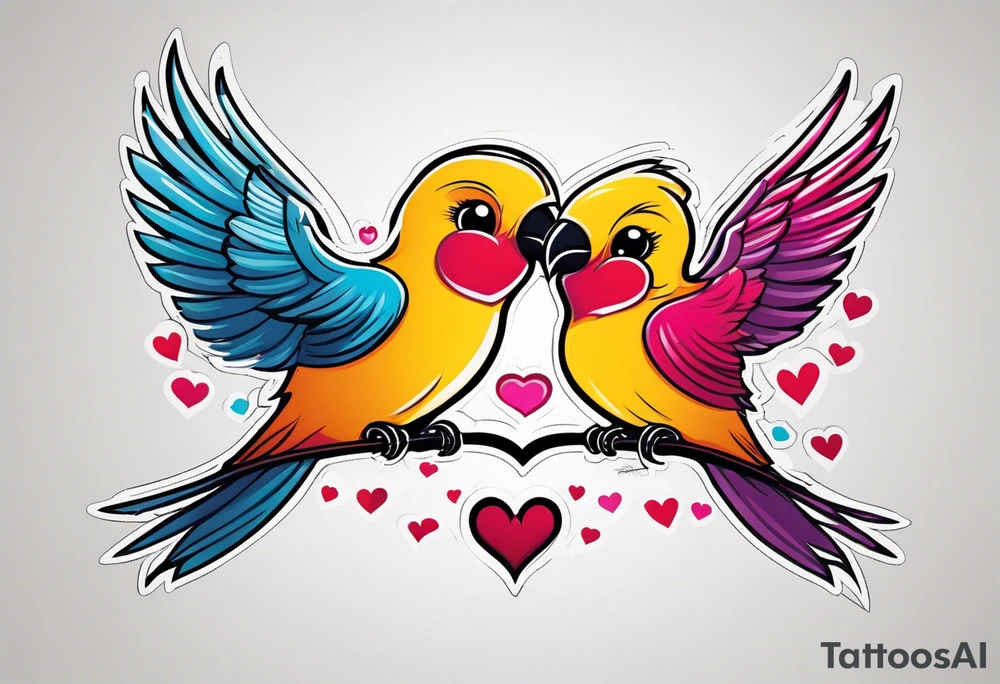 Love birds tattoo idea