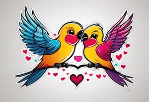 Love birds tattoo idea