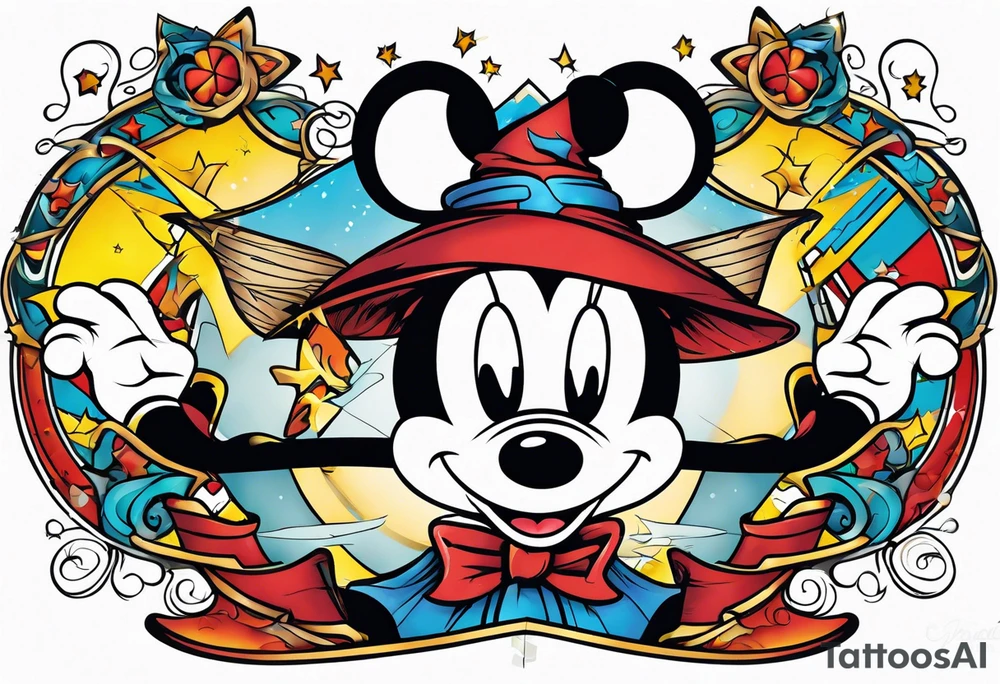 mickey wizard tattoo idea