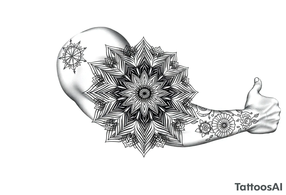 intricate mandala with sacred geometry and cosmic elements tattoo idea intricate mandala with sacred geometry and cosmic elements tattoo idea