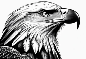 50/50 eagle male human spiritual warrior rebirth into light tattoo idea