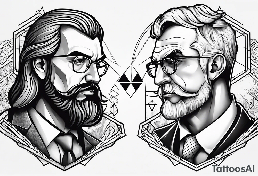 Lawyer good and evil tattoo idea