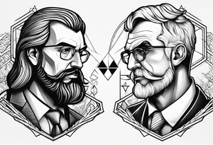Lawyer good and evil tattoo idea