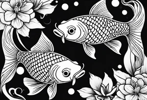 Koi fish tattoo idea