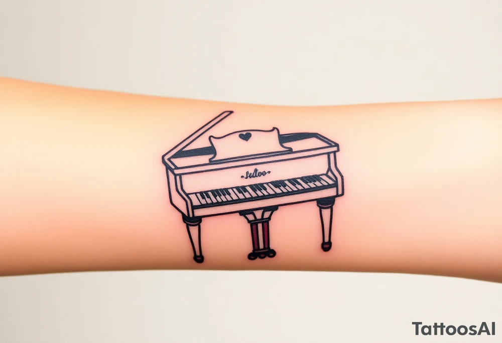 Grand piano tattoo idea