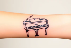 Grand piano tattoo idea