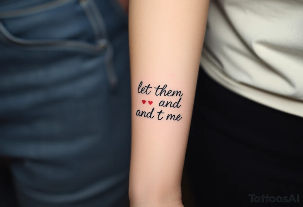 “let them and let me” tattoo idea