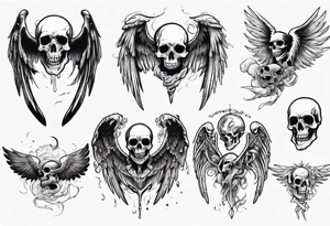 death with wings tattoo idea