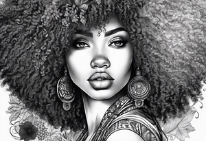 Afro art tattoo idea