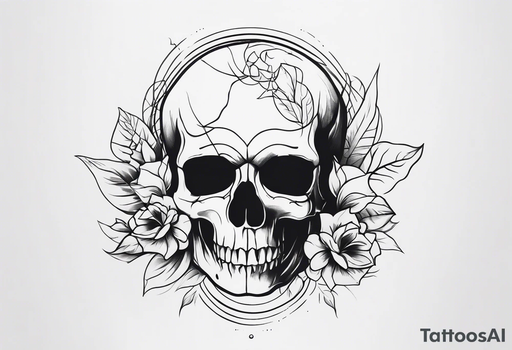 Mysterious Skull tattoo idea