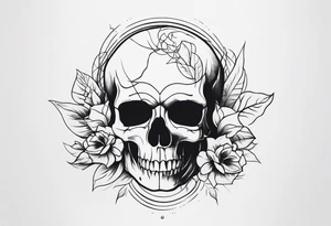 Mysterious Skull tattoo idea