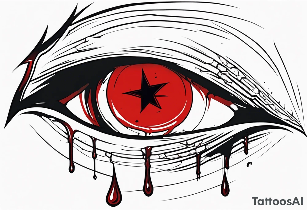 Alucard's bleeding tear tattoo in Hellsing tattoo idea