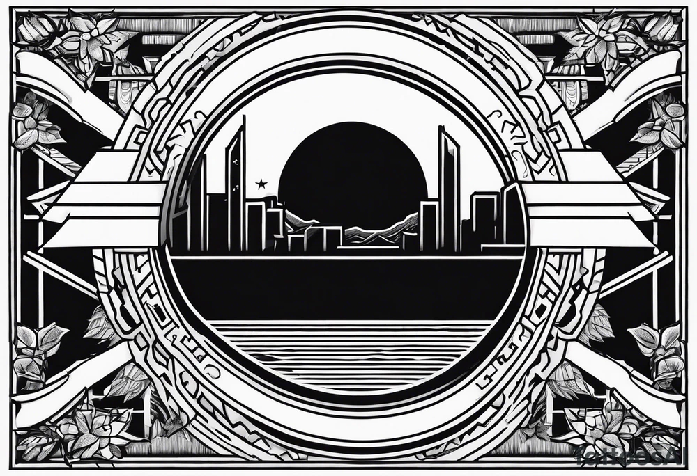 A sunset with a sega tattoo idea