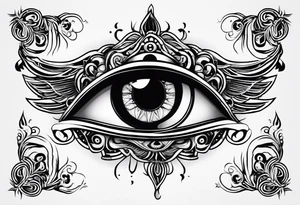 mystic eye tattoo idea