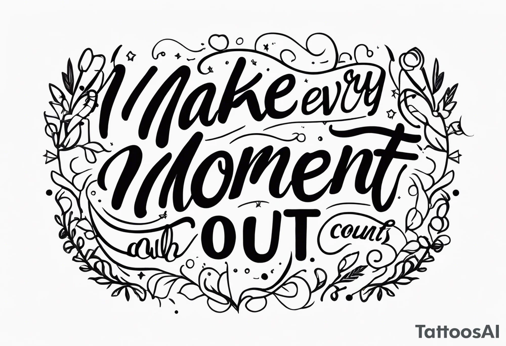 Make every moment count tattoo idea