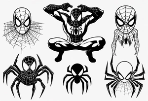Black toddler as Spider-Man tattoo idea