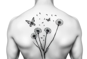Fireflies and dandelions tattoo idea