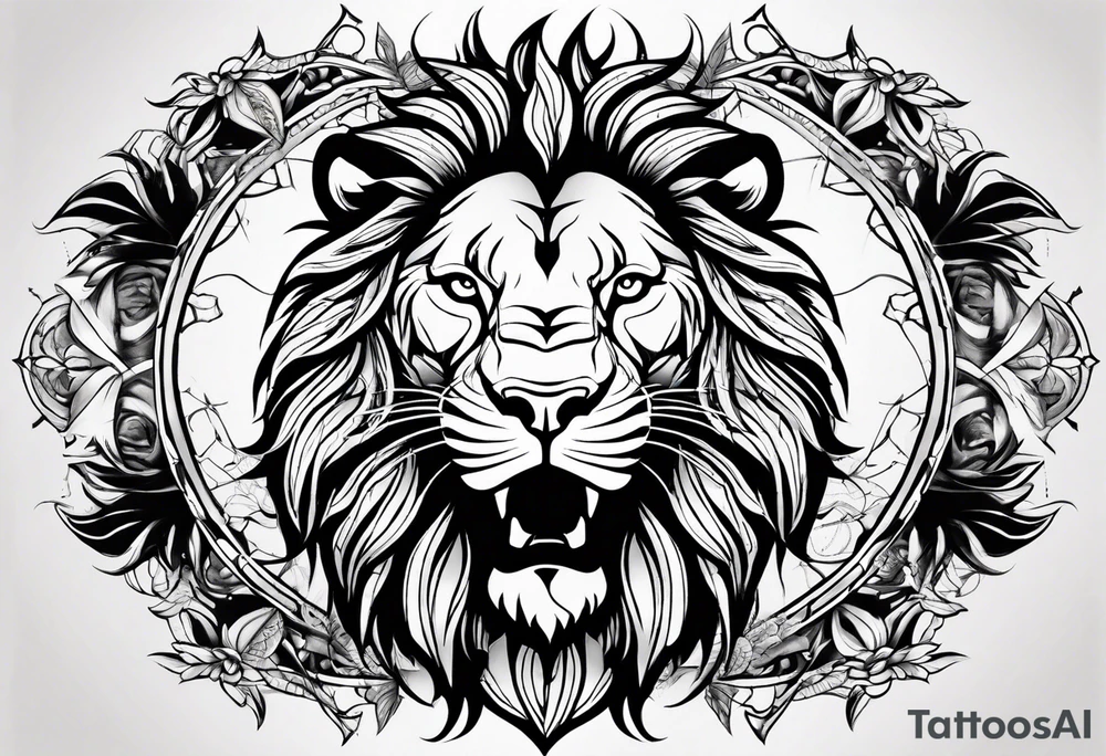 lion roar
chest tattoo idea