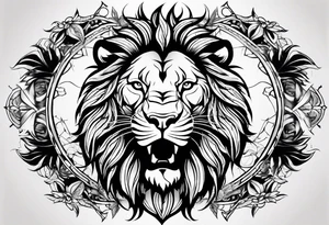 lion roar
chest tattoo idea