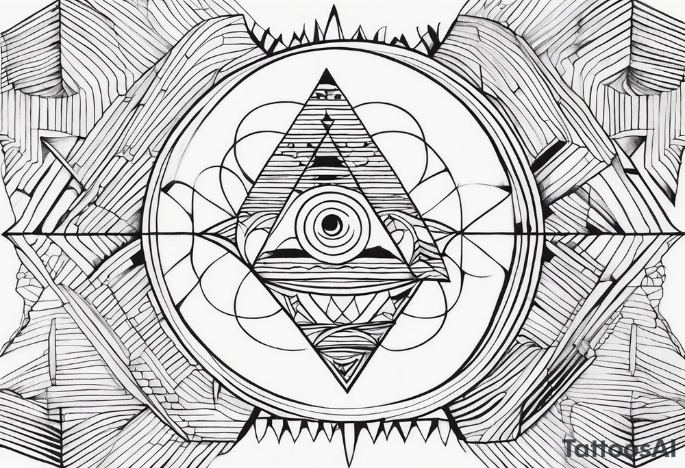 Trippy design tattoo idea