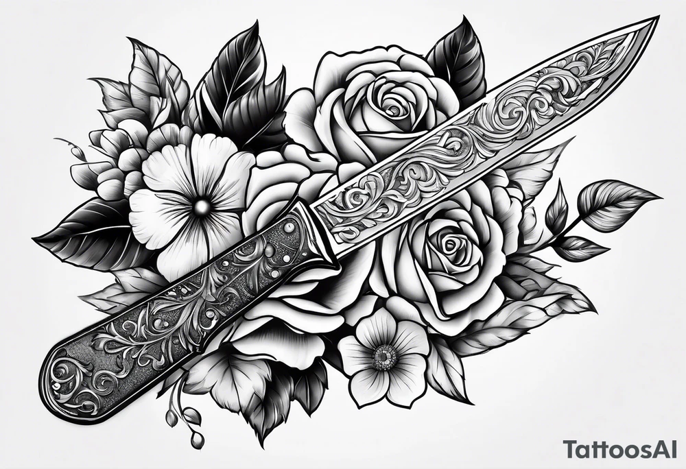 Knife tattoo idea