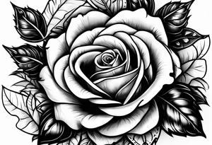 Romantic rose tattoo idea