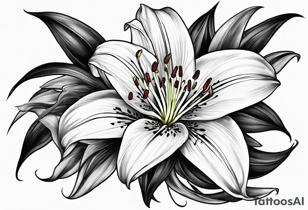 Fire lily tattoo idea