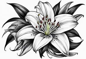 Fire lily tattoo idea