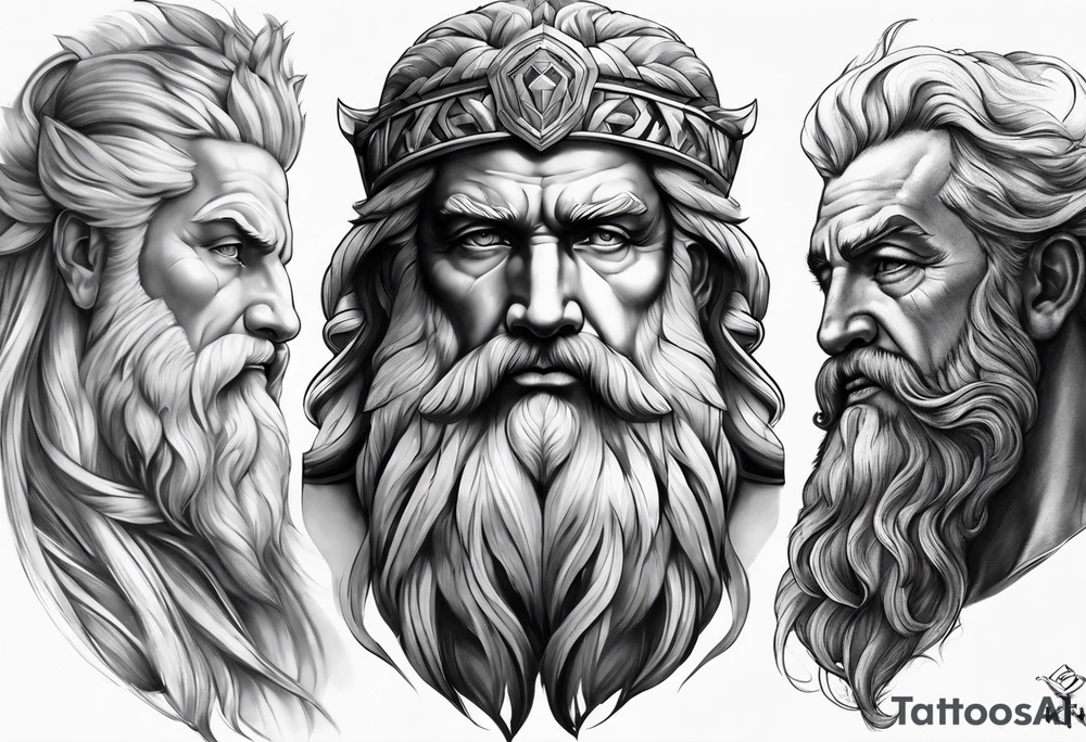 Zeus sleeve tattoo idea