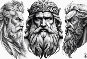 Zeus sleeve tattoo idea