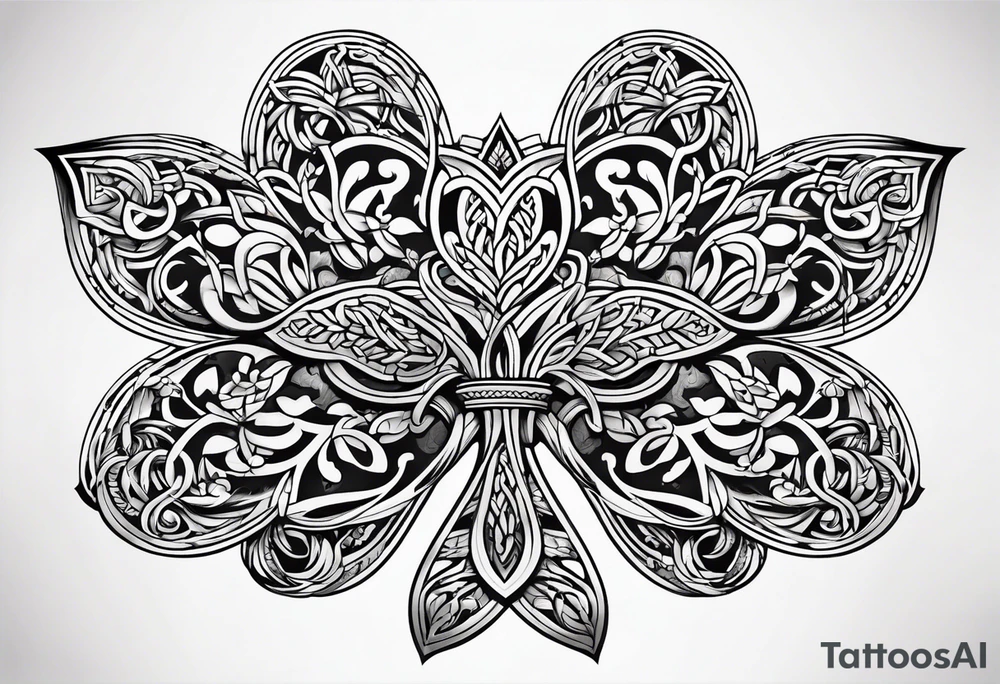 4 leaf clover celtic tattoo idea