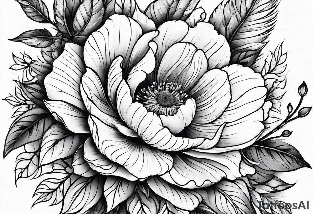 floral tattoo idea